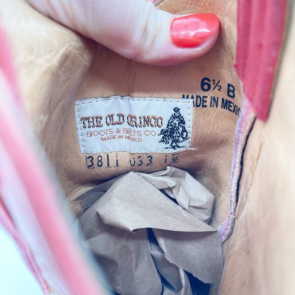 Old Gringo Women's 6.5 Sheridan Red Floral Embroidered Western Cowgirl Boots - Picture 9 of 10